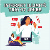 Surfer en illimité sur Internet pendant 7j pour 3 équipements connectés.